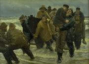 Michael Ancher A Crew Rescued painting